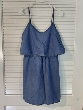 Old Navy Chambray Denim Spaghetti Strap Dress